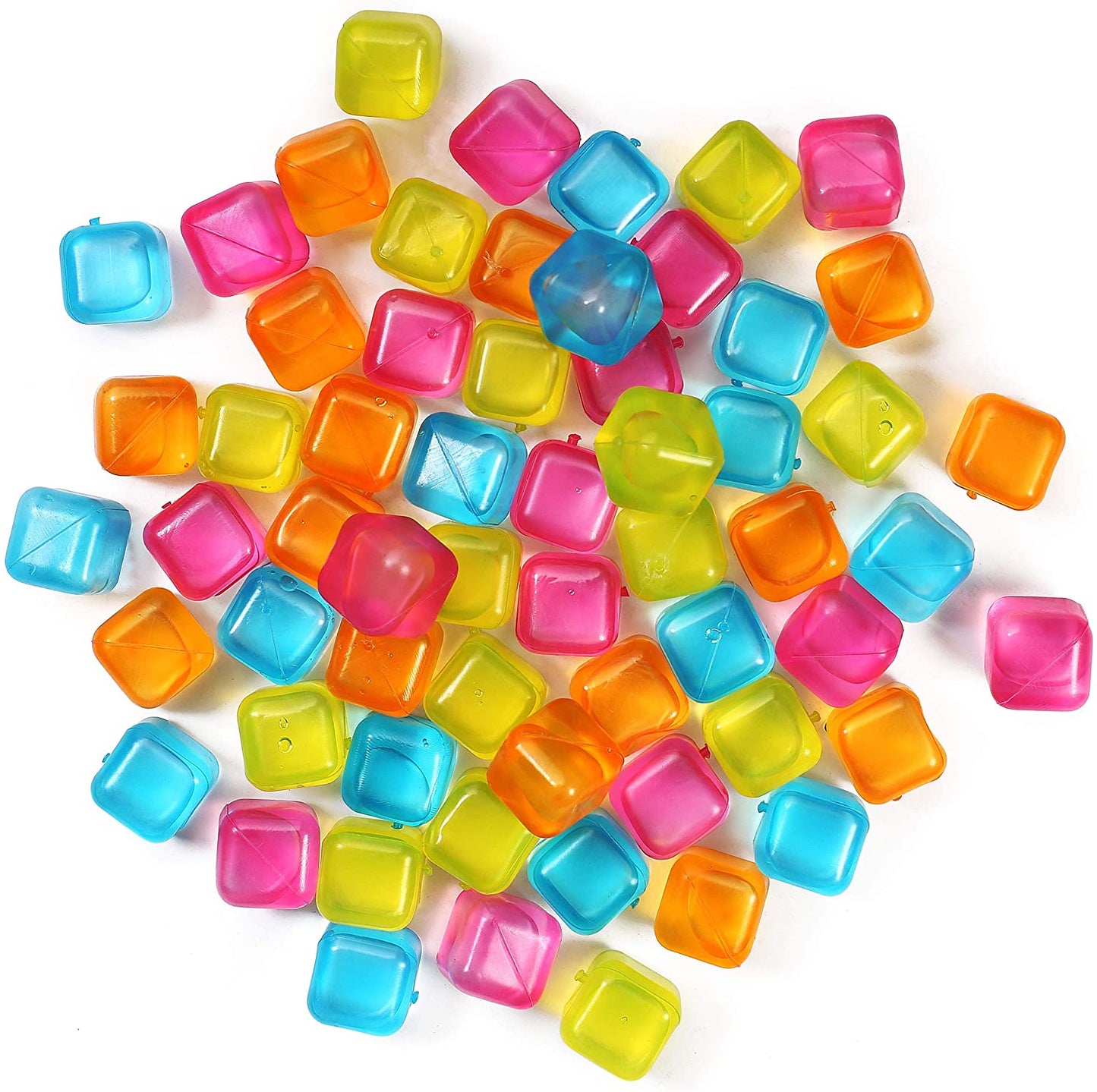Reusable Ice Cube Plastic Ice Cubes Colorful Refreezable Ice Cubes for drinks, Whiskey, Vodka or Coffee, Washable Non-Melting Ice Cubes Non-Diluting