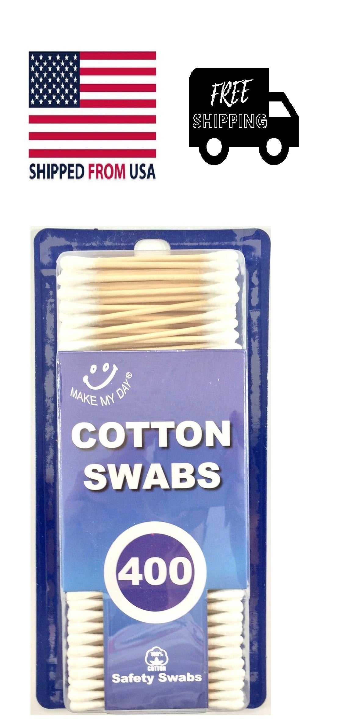 Wooden Cotton Swabs 100% Cotton Double Tipped Cotton Buds Wood Stick